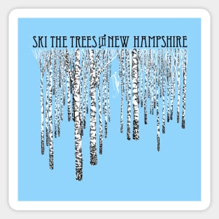 Ski the Trees in New Hampshire 2 color print Sticker